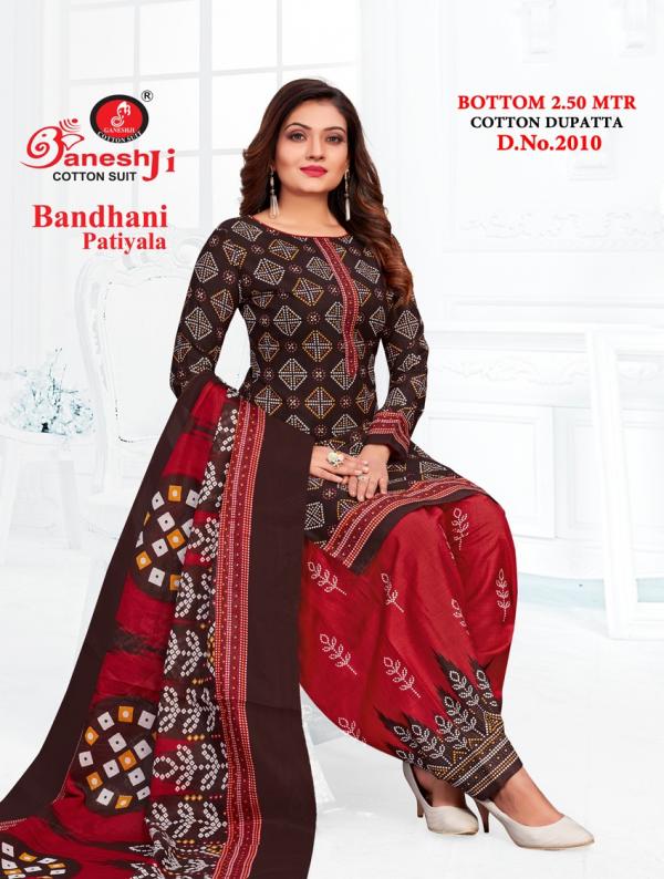 Ganeshji Bandhani Patiyala Vol-2 Cotton Dress Material